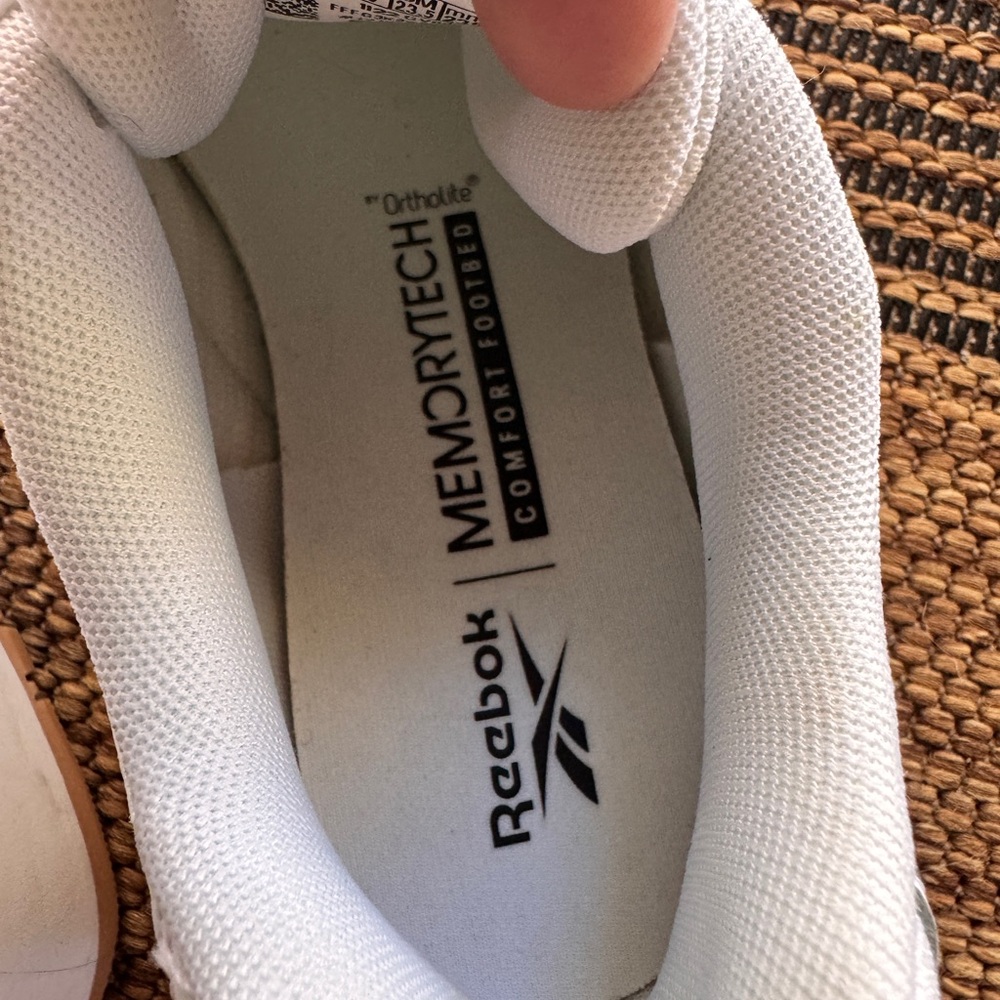 Reebok White MemoryTech Comfort Sneakers - Picture 5 of 5
